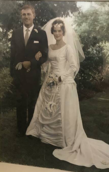 IN LOVE: Bob and Jill Robbins on their wedding day on February 25 1961. Picture: CONTRIBUTED