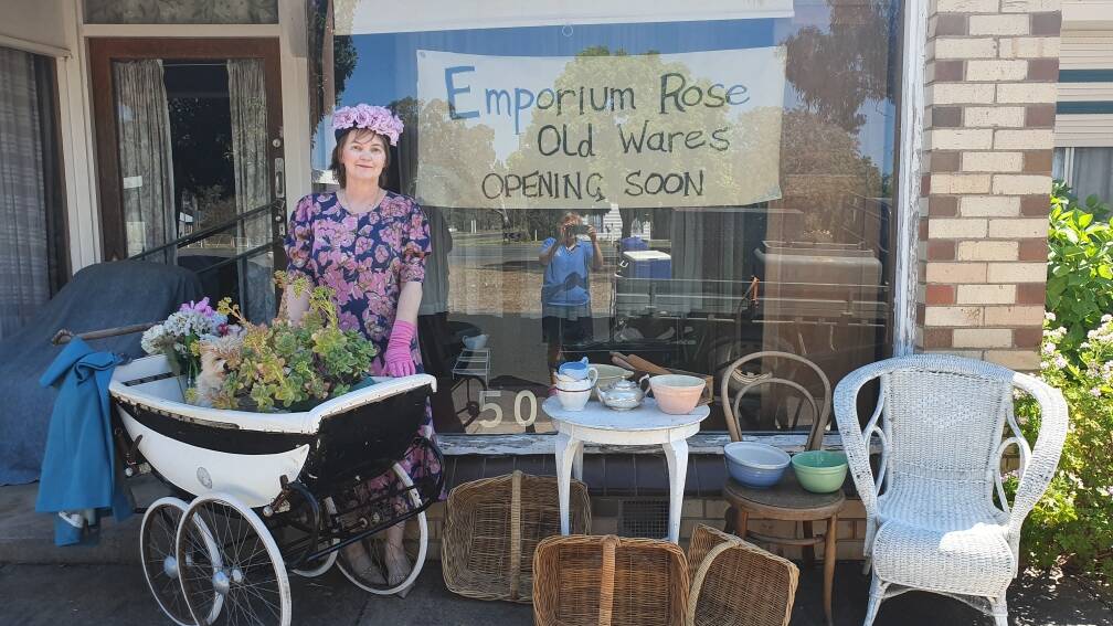 NEW BEGINNINGS: Rosemary Nolan has opened Emporium Rose, an old wares store, in Apsley. Picture: CONTRIBUTED