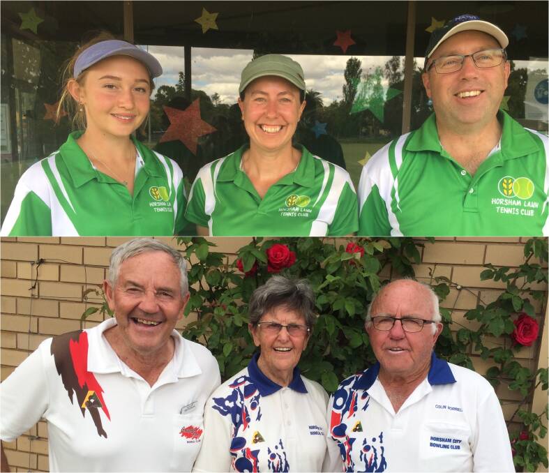 Top - Tahlia Thompson, Cherie Wood and Wayne Morrell.
Bottom - Allan Thompson, Elsie Bardell and Colin Morrell.