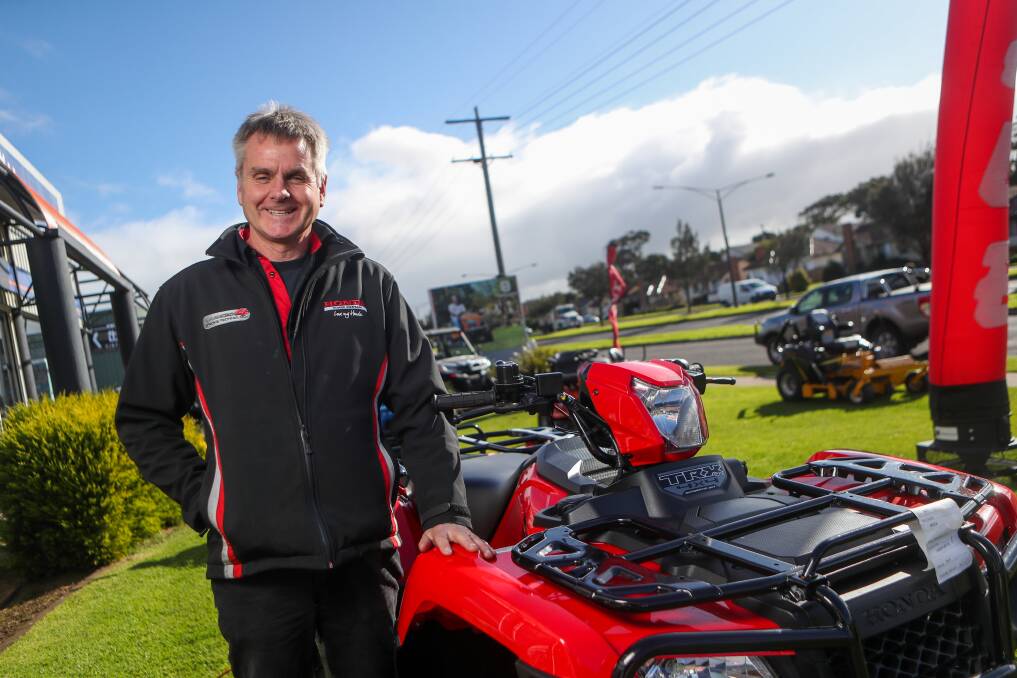 SELLING FAST: Roe Motorcycle and Mower dealer principal David Reinheimer says farmers are buying multiple quad bikes. Picture: Morgan Hancock