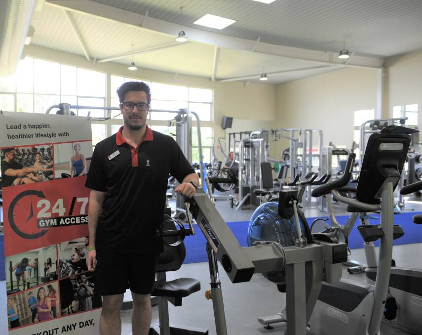 NEW AND IMPROVED: Horsham Aquatic Centre administration officer Anthony Marchesini in the centre's gym, which is now open for 24-hours, seven days a week. Picture: DAINA OLIVER