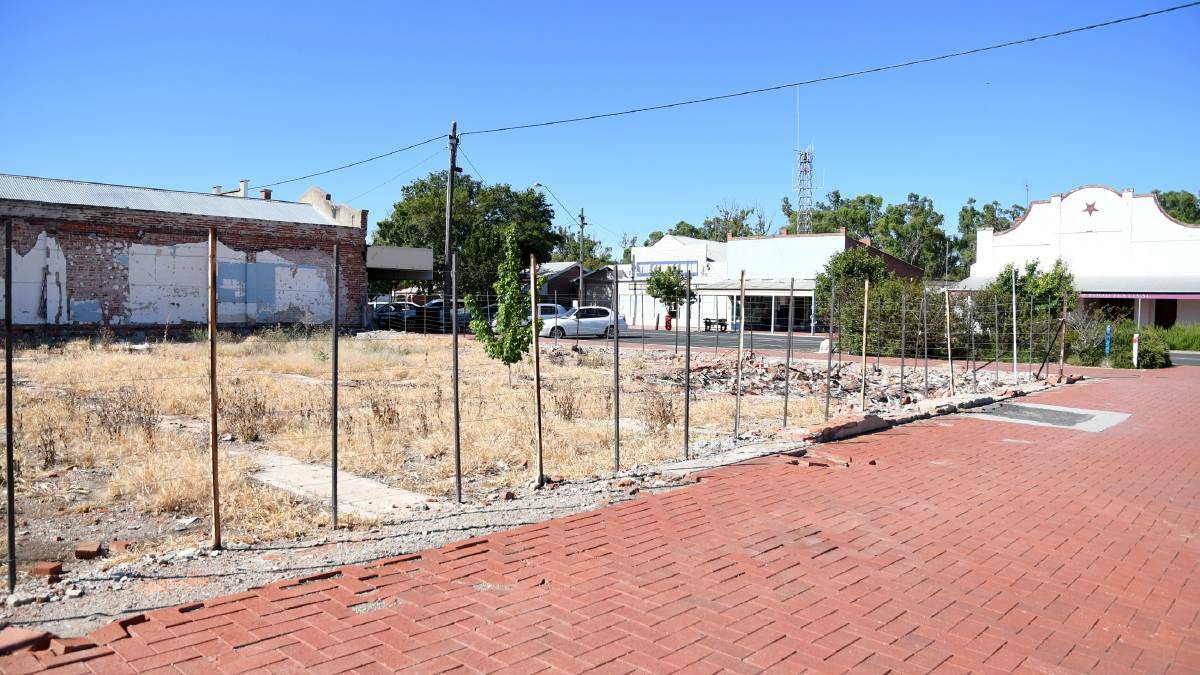 The former Dimboola Hotel site.