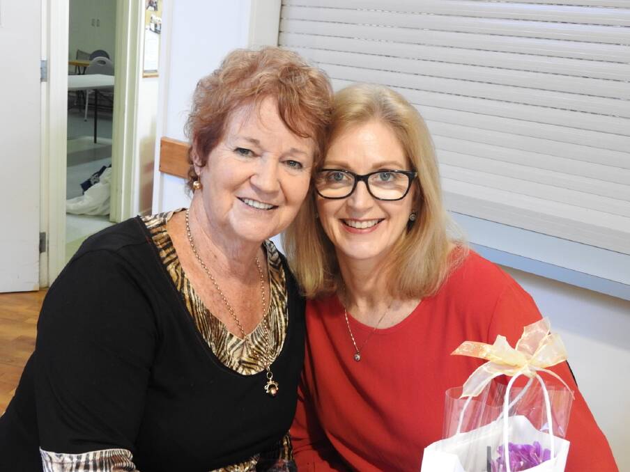 COMMUNITY SUPPORT: Jan Morris with Jenny Grover attending a Wimmera Hospice Care Auxiliary lunch fundraiser. Picture: CONTRIBUTED