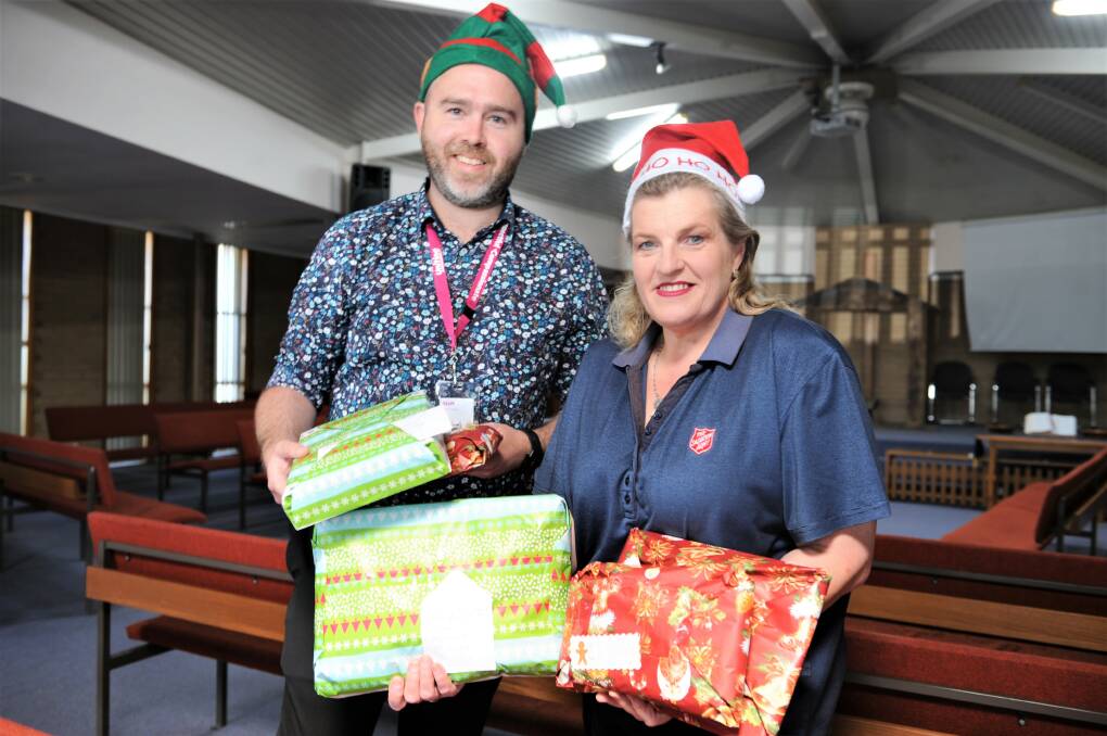 CALL OUT: Uniting Wimmera acting executive officer Josh Koenig and Horsham Salvation Army worker Raelene Johnston ask for donations. Picture: JADE BATE