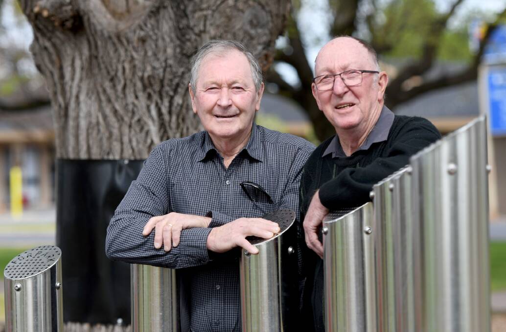 RAISING AWARNESS: Wimmera Prostate Cancer Support Group co-leaders Max Judd and Brian Nagorcka are raising awareness during international prostate cancer awareness month. Picture: SAMANTHA CAMARRI