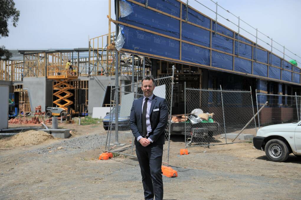 IN PROGRESS: Holy Trinity Lutheran College principal Daniel Weller at the construction site of a new secondary school. Picture: DAINA OLIVER