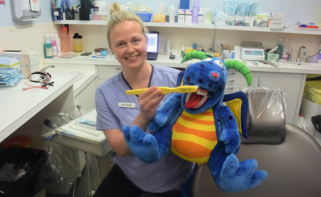 BRUSH YOUR TEETH: Oral health therapist Bec Smith reminds people about the importance of good oral hygiene. Picture: DAINA OLIVER