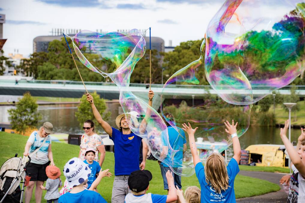 DRAWCARD: Mr Oopy Fun Bubble Show is a highlight for the Kannamaroo Street Party on Friday. Picture: CONTRIBUTED