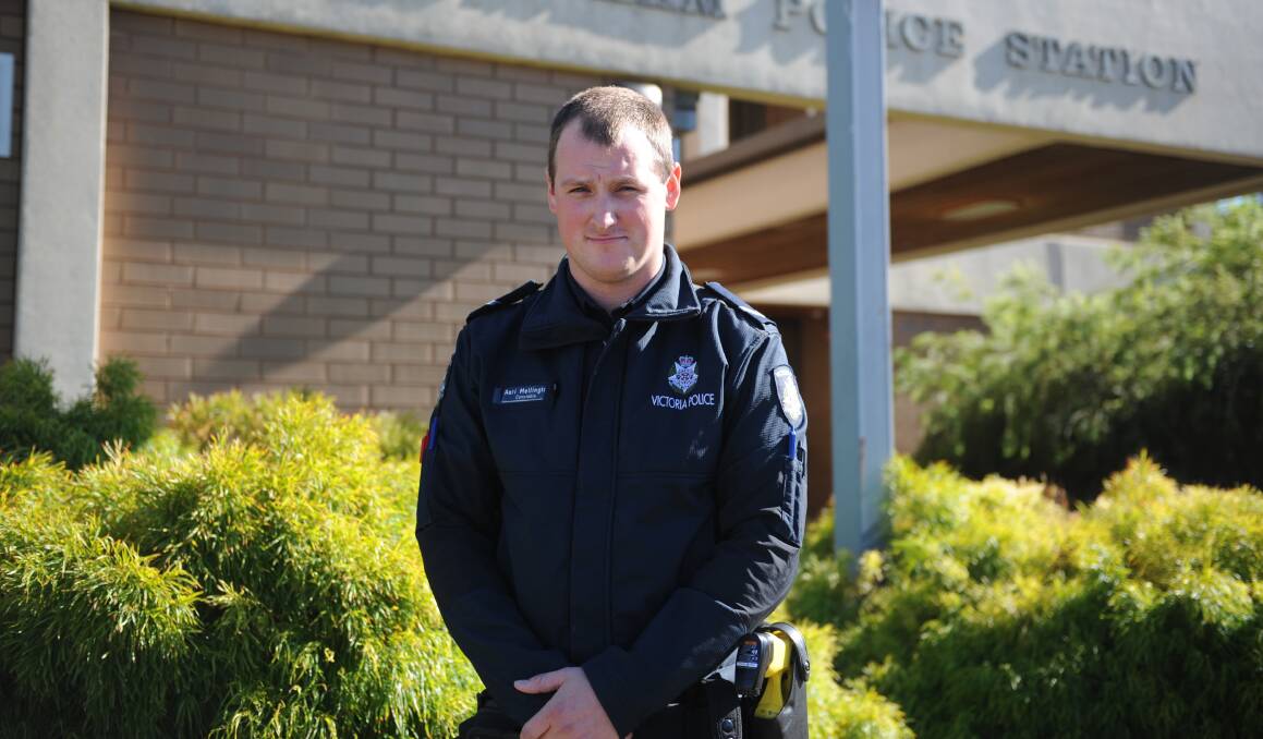 CAREER PATH: Horsham's Aari Mellington has found a rewarding career as a general duties police officer at the Horsham Police Station. He encourages people who are interested in a policing career to pursue their dream. Picture: DAINA OLIVER