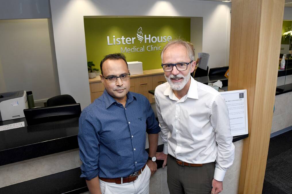 FULL-HOUSE: Horsham's Lister House Medical Clinic's new practitioner Dr Arvind Garg and practice owner Dr David Wilson. Picture: SAMANTHA CAMARRI 
