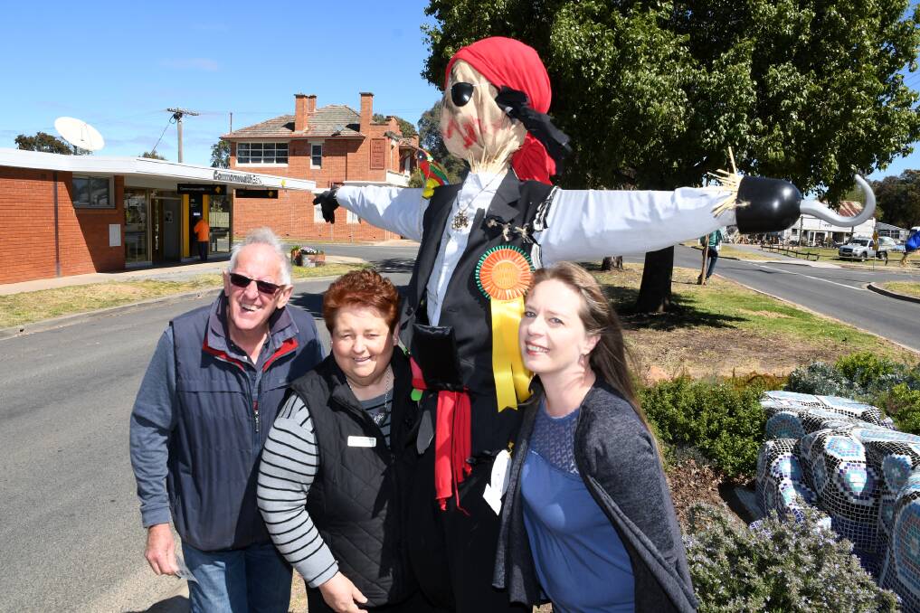 BIG FESTIVITIES: Murtoa Big Weekend committee chairman David Grigg, scarecrow coordinator Veronica Slattery and Murtoa Big Weekend's planning and promotions Natasha Pietsch are excited for the weekend ahead. Picture: SAMANTHA CAMARRI