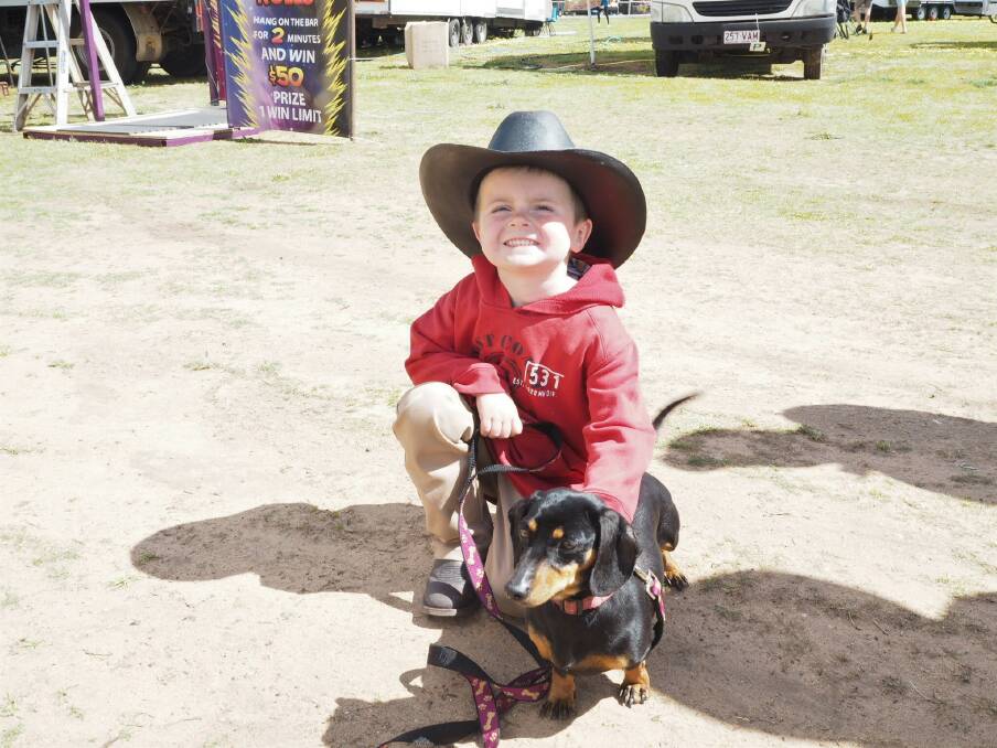 WHAT'S ON: Tim McIntosh with his dog at the Kaniva Show last year. Picture: DAINA OLIVER