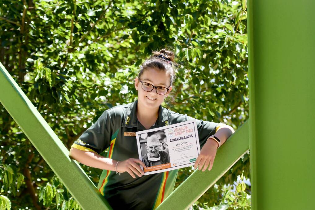 RECOGNISED: Horsham's Ella Officer was a recipient of the Fred Hollows Humanity Award. She was nominated for her outstanding charitable efforts that have helped made a positive difference in the world. Picture: SAMANTHA CAMARRI 