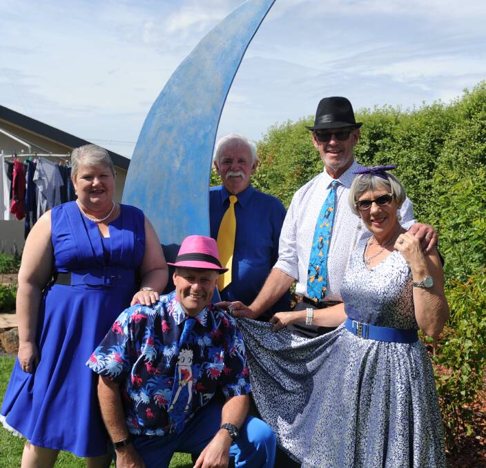 EXTRAVAGANZA: Horsham Rockers Dianne Bolwell, Wayne Lang, Noel Brown, Richard Burgress and Christine Burgress are ready to rock out at the races. Picture: DAINA OLIVER