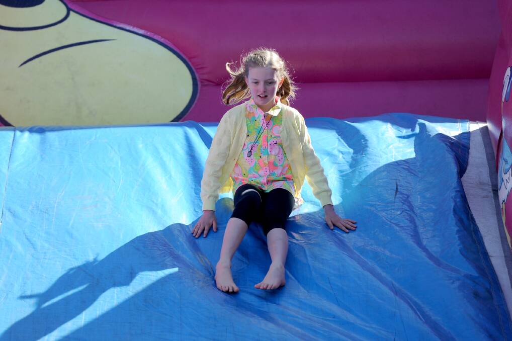 HAVING FUN: Eight year old Hannah Mackereth from Horsham has fun on the bouncy castle at the Kaniva Show last year. Picture: SAMANTHA CAMARRI