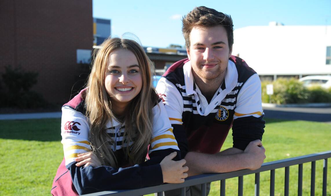 SUPPORTED: Horsham College school captains Sarah Hughes and Harley Dickerson are happy they grew up in a small, community-minded town like Horsham. Picture: DAINA OLIVER