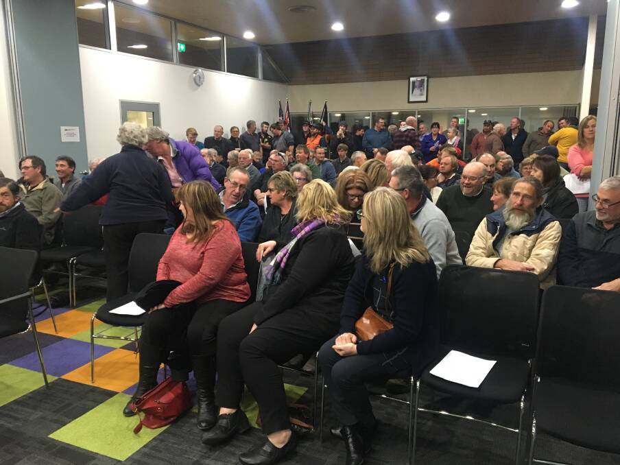 POWER IN NUMBERS: Horsham district farmers packed the gallery at Monday night’s meeting. Picture: DAINA OLIVER