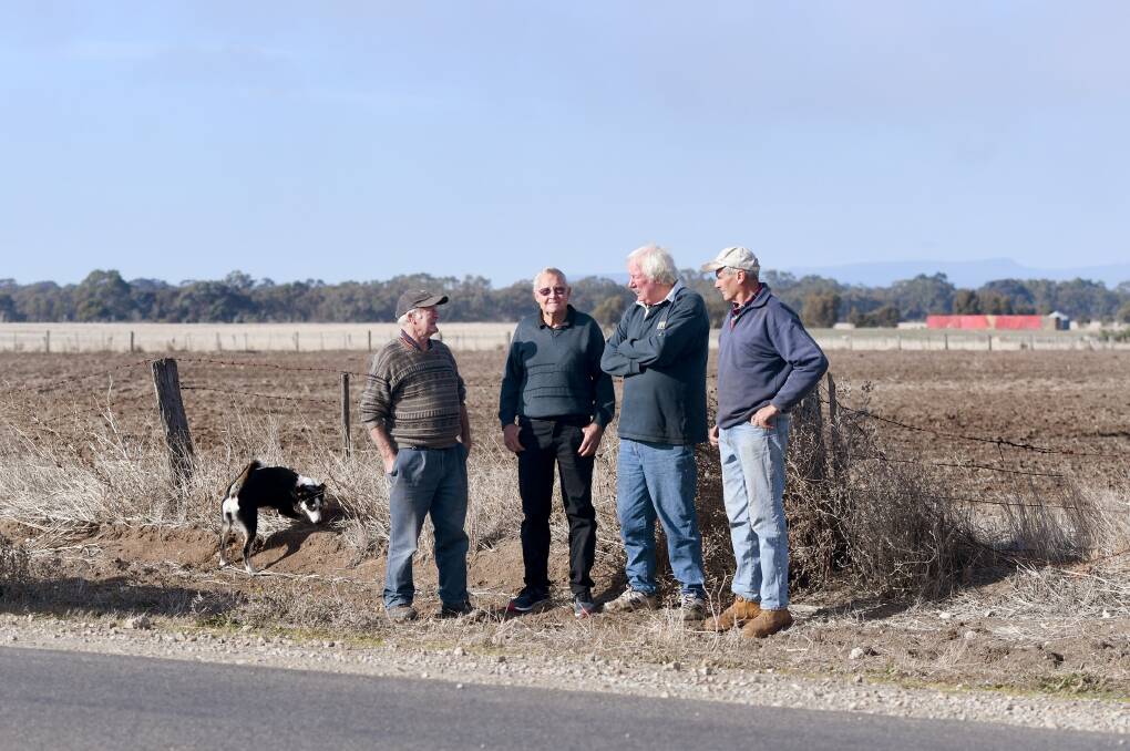 FIGHT TO CONTINUE: Horsham district farmers Tom Blair, Allan Mills, Neville McIntyre and Peter Jackman have previously spoken out about the rates burden on farmers across the Horsham muncipality. 