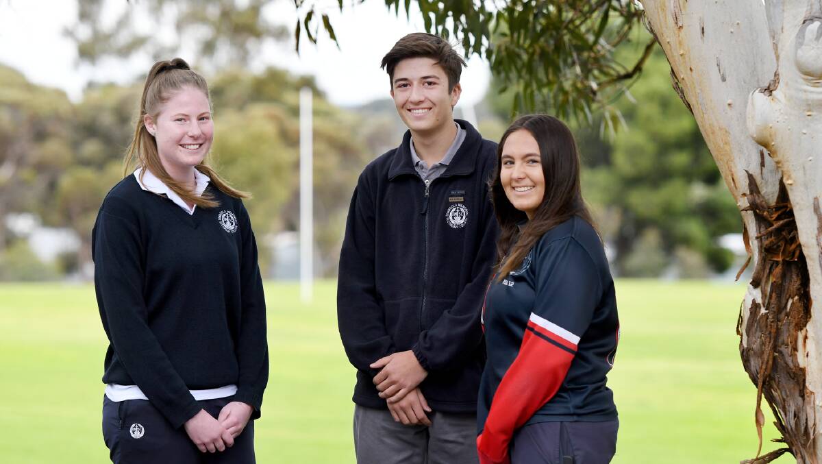 VOICE HEARD: Hindmarsh Youth Council members Rebekah Albrecht, Teo Haines and Danni Haebich are advocating on behalf of their peer groups. Picture: SAMANTHA CAMARRI
