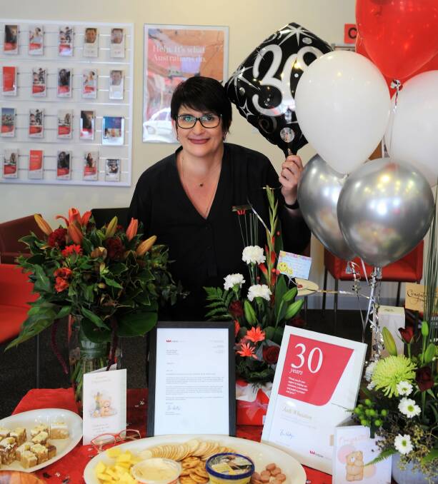CELEBRATIONS: Jodi Wheaton has been working for the Westpac bank for 30 years and said it has been a great experience. Picture: ELIJAH MACCHIA