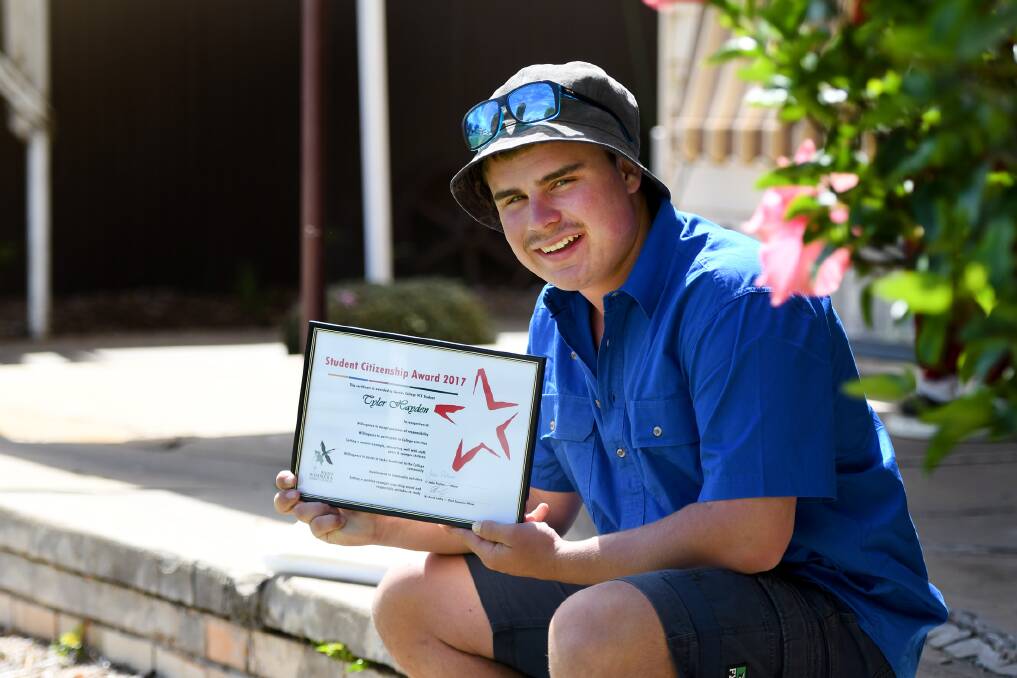 RECOGNISED: Tyler Hayden has been recognised for his hard work around the Goroke College. Picture: SAMANTHA CAMARRI