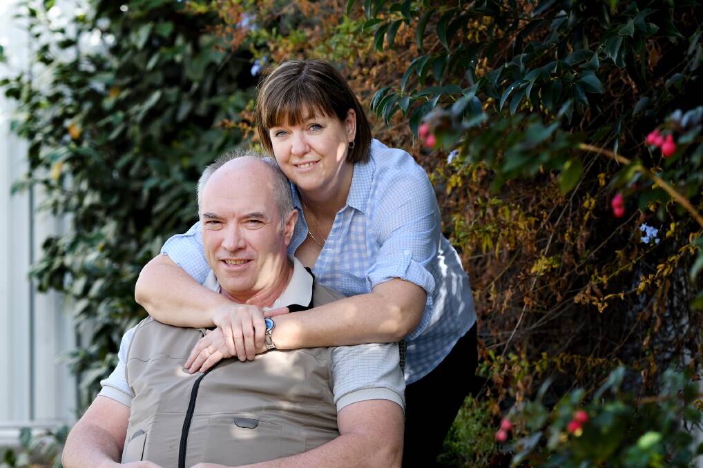 UNITED: Horsham's David Grimmett and his wife Jan. Mr Grimmett was diagnosed with Parkinson's disease in 2009, and Mrs Grimmett is his carer. Picture: SAMANTHA CAMARRI