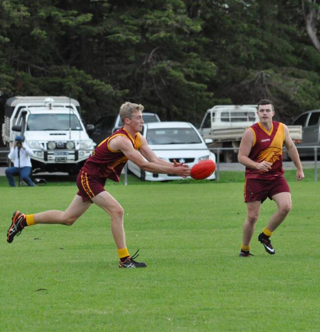 PROBLEM AREA: The defence line of Border Districts have conceded 533 points in four games of the Kowree-Naracoorte-Tatiara Football League season. Picture: CONTRIBUTED