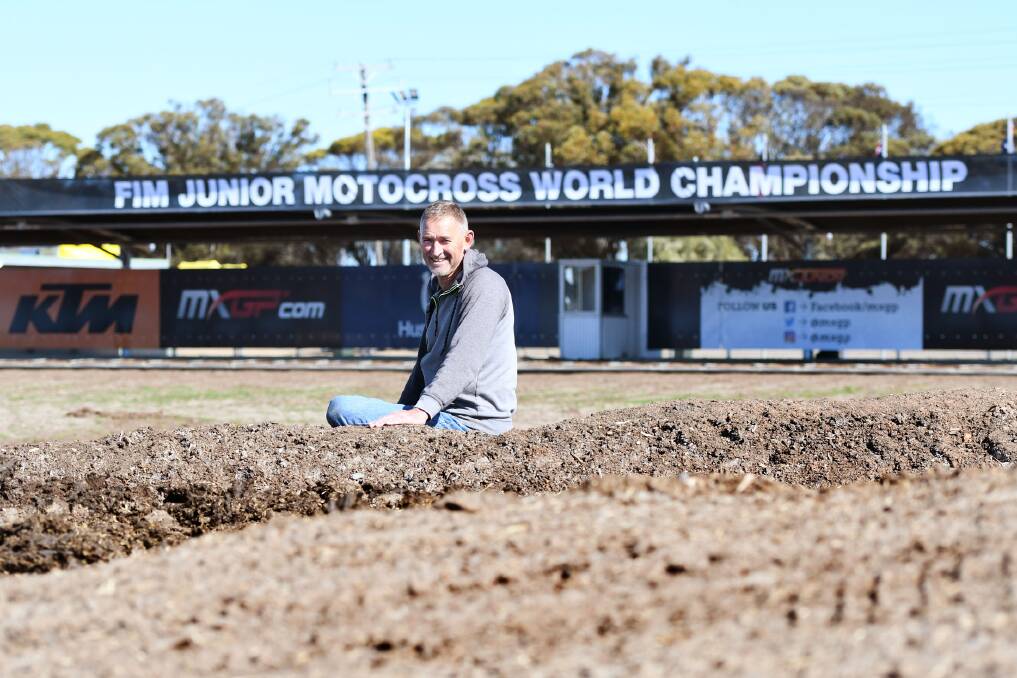 GET READY: Horsham Motorcycle Club treasurer Laurie Pearson is ready for the FIM Junior Motocross World Championship at the weekend. Picture: SAMANTHA CAMARRI