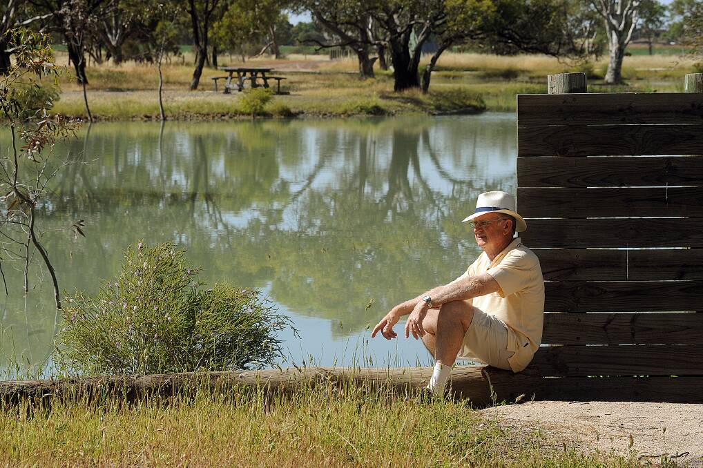 PEACEFUL: Gary Aitken soaks up the serenity at the Horsham Police Paddock in 2009.