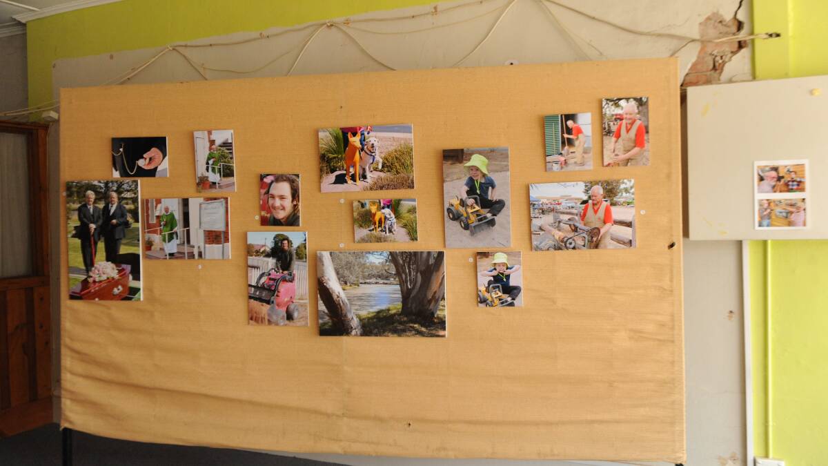 POP-UP GALLERY: A wall of Mr Sholl's photos in the temporary shopfront gallery. 