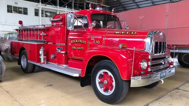 MINT CONDITION: Mr Fox's R190 Firetruck from Illinois which been restored to 110 per cent. Picture: CONTRIBUTED