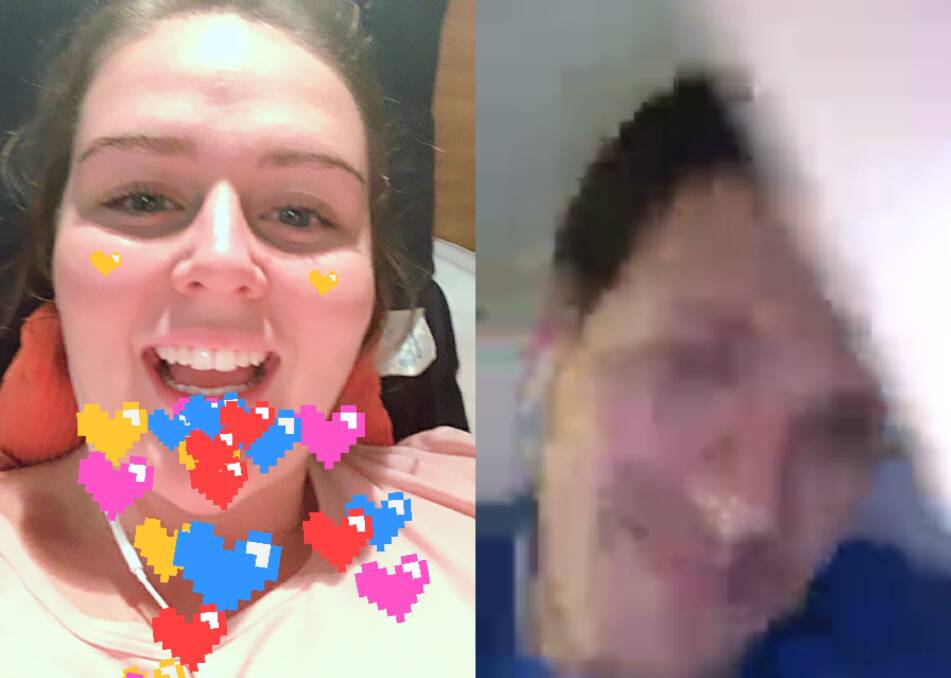 TECHNICAL ISSUES: Lizzy Moxham and her boyfriend Sam Gahan video call almost every day but their internet connection isn't as reliable as their relationship. Pictures: SUPPLIED