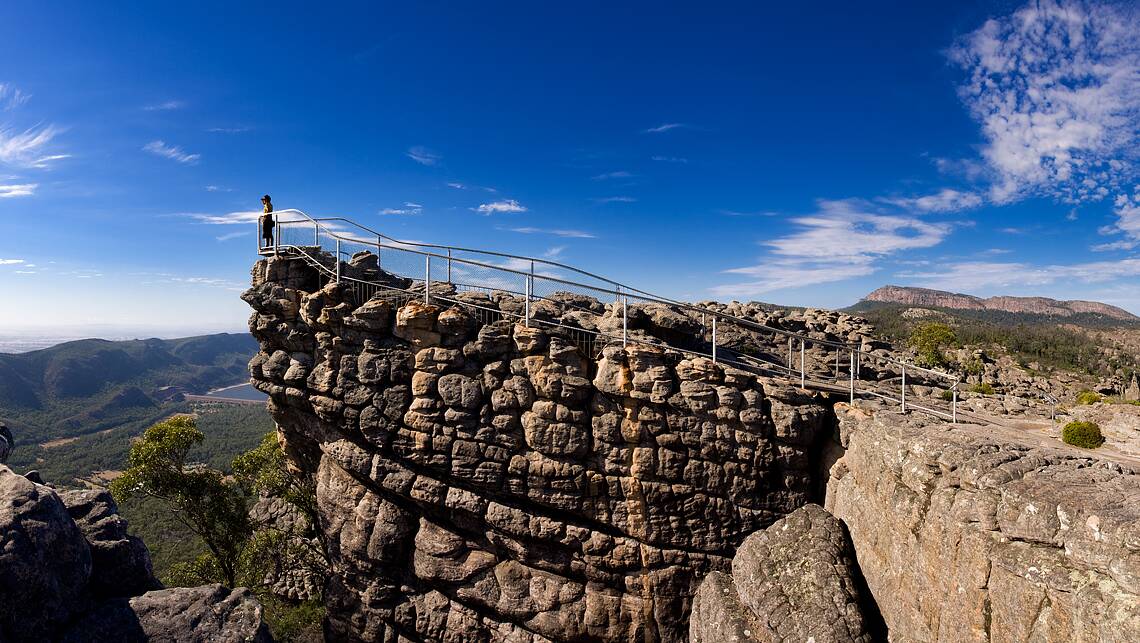 HOLIDAY DESTINATION: The Pinnacle Lookout in the Grampians National Park. Picture: THOMAS PARKES