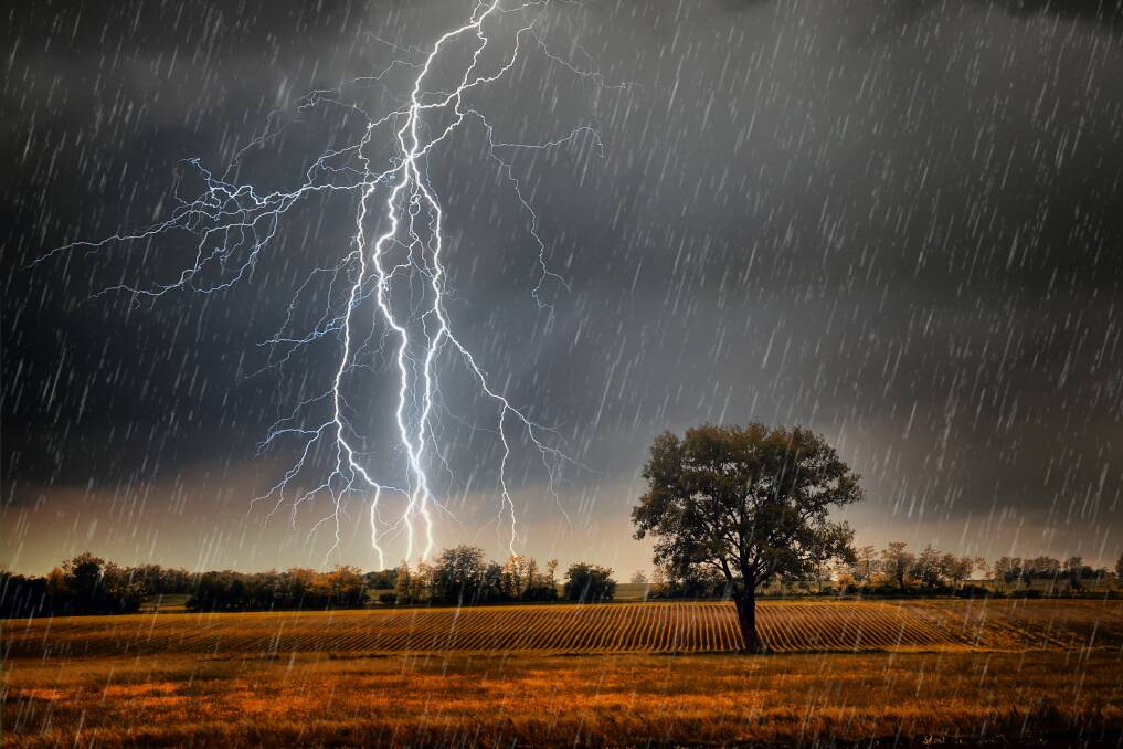 A storm lashes crops. Picture: FILES