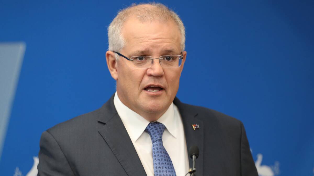 Australian Prime Minister Scott Morrison has announced a population policy with added incentives for people to study and work in the regions. Picture: DAVID CROSLING/AAP