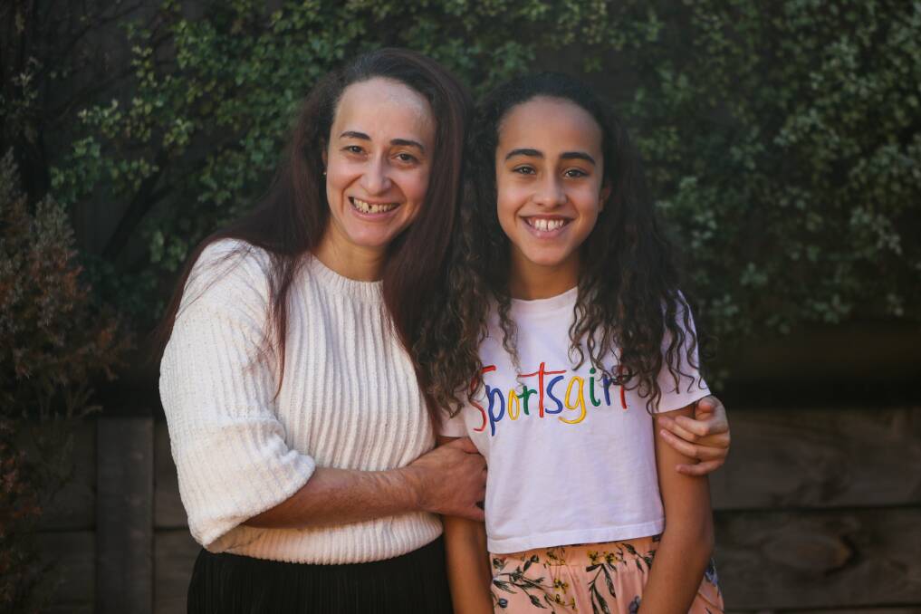 Dr Dina Elhalawani is a single mum of Hannah, 11, and a front line health worker juggling work and home schooling during the second lockdown. Picture: Morgan Hancock