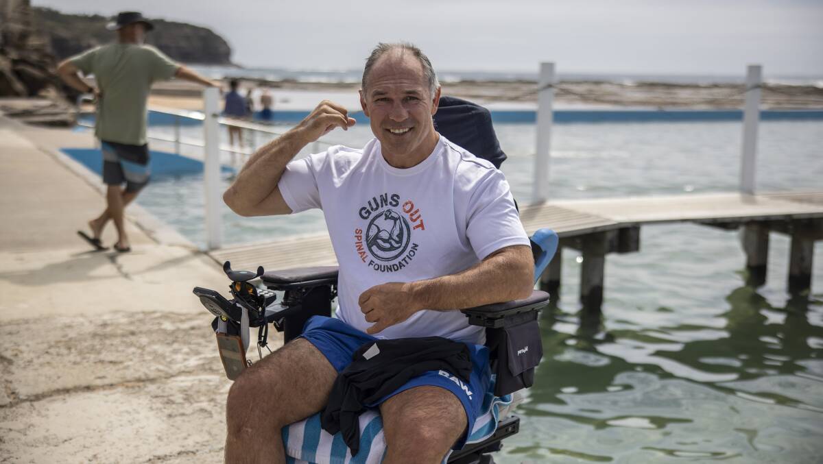 HELPING OTHERS: Richard Tombs created the Guns Out Spinal Foundation in the wake of his accident two years ago. Picture: Simon Bennett