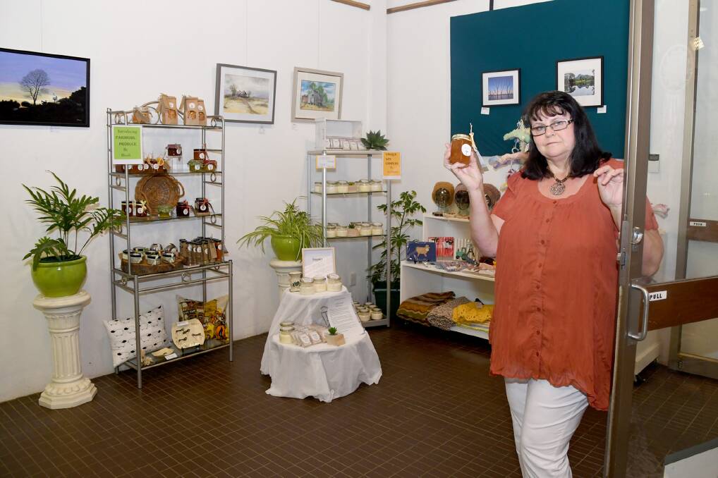 EVER-CHANGING: Horsham's Makers Gallery and Studio co-ordinator Tricia Arber with new exhibitions. Picture: SAMANTHA CAMARRI