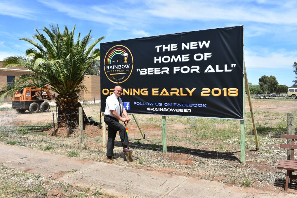 Hindmarsh Shire mayor Ron Ismay at the site of the Rainbow Brewery in December last year. Picture: CONTRIBUTED