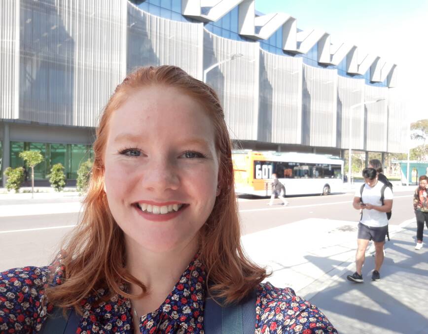 TRAVELLER: Horsham's Georgia Maroske at Monash University in Melbourne. She would love to see a rail service from the city to Horsham. 