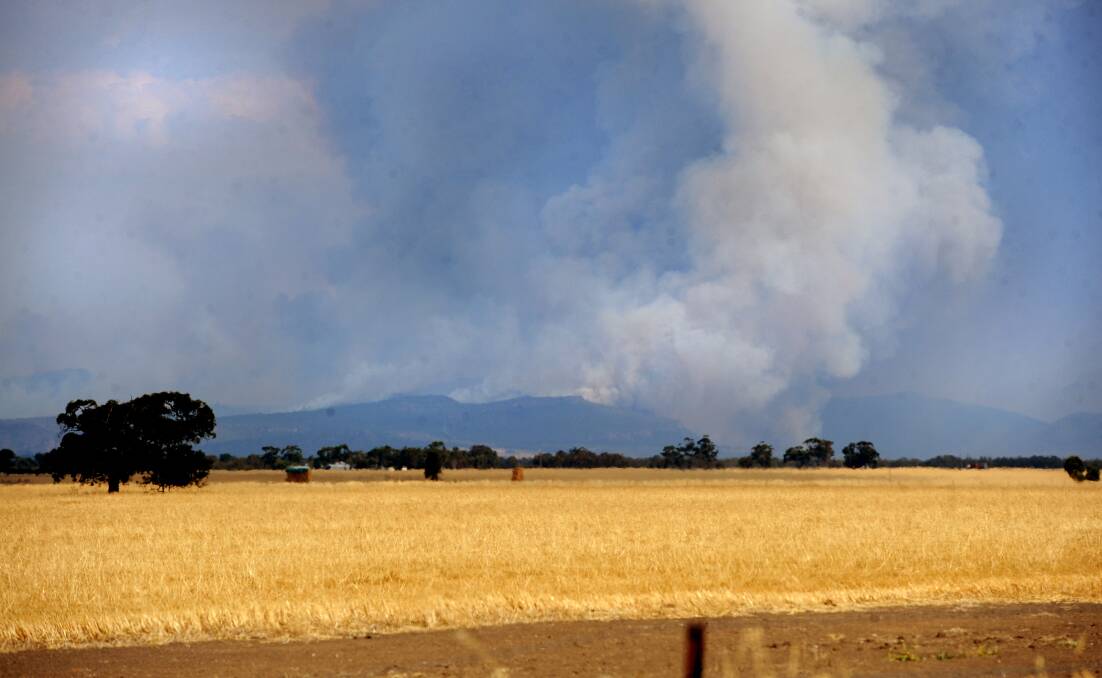 A major fire in the Grampians in January 2014. Picture: SAMANTHA CAMARRI