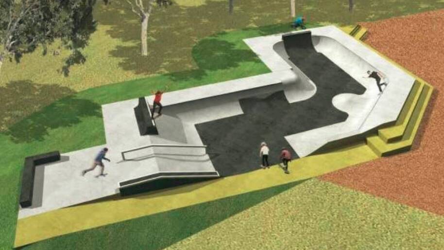 An artist's impression of what a new skate park at Dimboola Recreation Reserve could look like.