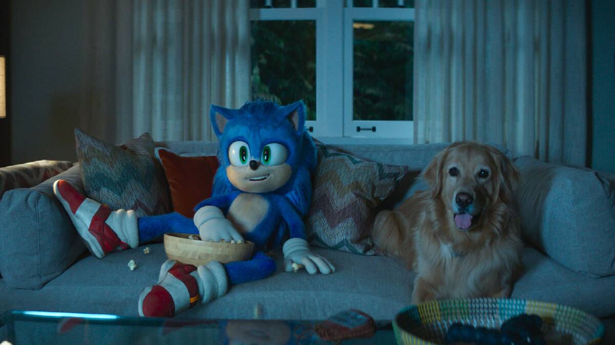Sonic (voiced by Ben Schwartz) in the newly released sequel. Picture: Paramount