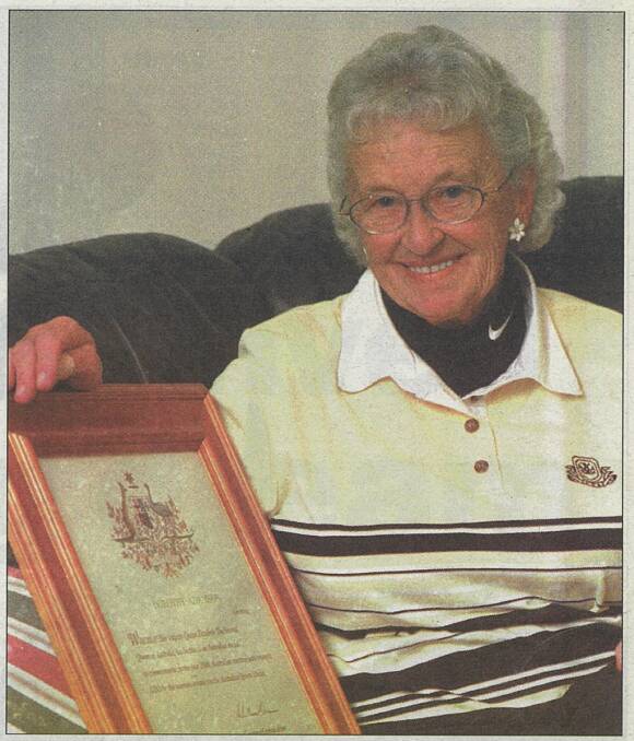 GREAT ACHIEVEMENT: Horsham swimming teacher Dorothy Adamson received a Queen Elizabeth Award 2000 in recognition of her outstanding dedication to swimming. 
