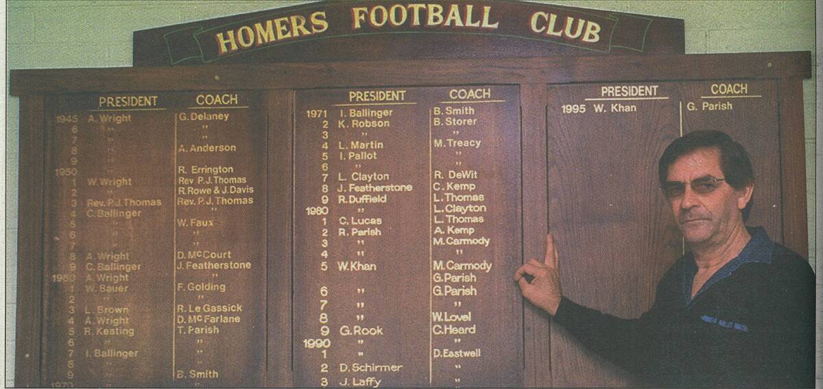 TIMES GONE BY: North Horsham president Bill Khan reflects on a proud history in Horsham District Football League. 