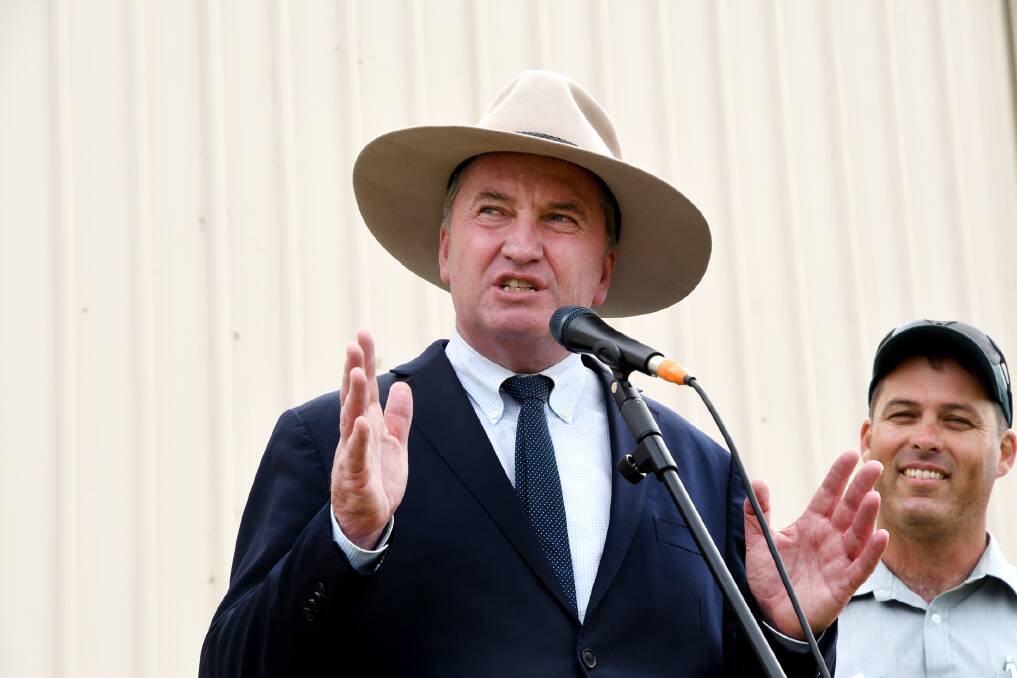 OPENING: Former Deputy Prime Minister, agriculture and water minister Barnaby Joyce opens the 57th annual Wimmera Machinery Field Days. 