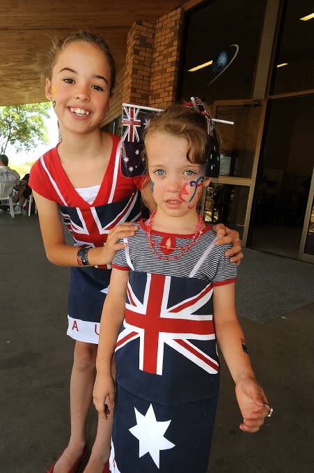 Georgia Young and Molly Young  at Harvest Christian Church Australia Day festivities. 