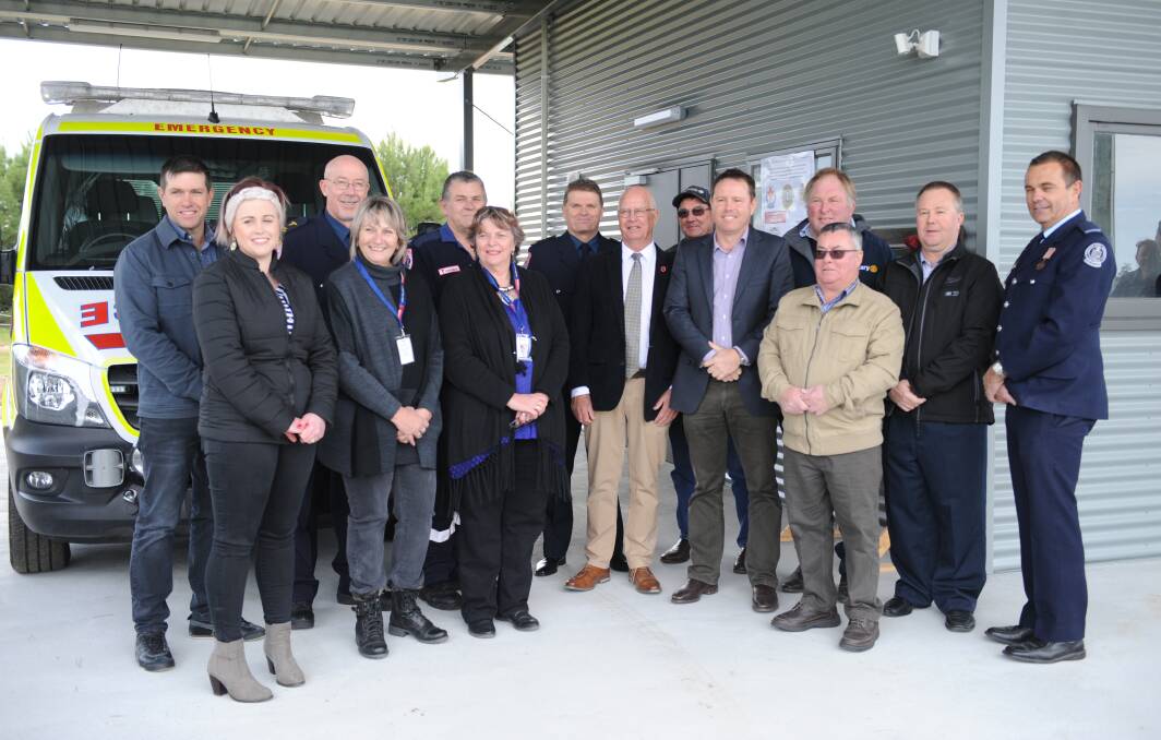 OPENED: Warracknabeal community members and representatives celebrated the opening of the patient transfer station. Picture: JADE BATE