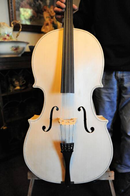 The cello is made from maple and spruce wood. Picture: JADE BATE