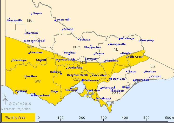 Wimmera weather warning: Damaging winds, thunderstorms expected Sunday night